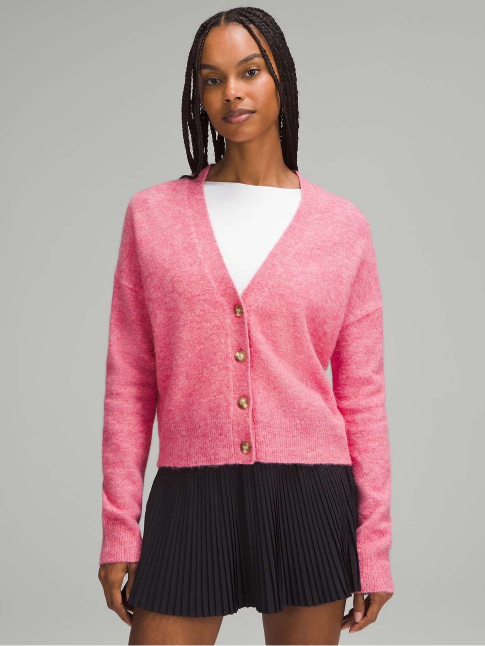 🌸 LULULEMON Alpaca Wool-Blend Buttoned Cardigan. Large *(fits like small/medium)